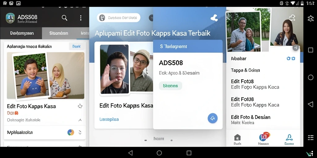 Antarmuka pengguna ADS508 yang menarik untuk Edit Foto Kertas Kaca.